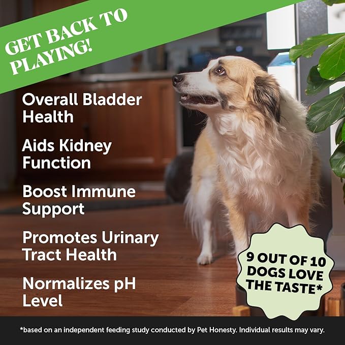 Bladder Health Cranberry Supplement for Dogs – Kidney Support for Dogs, Cranberry & D-Mannose for Dog Urinary Tract Health, Dog Urine & Bladder Support (Chicken)