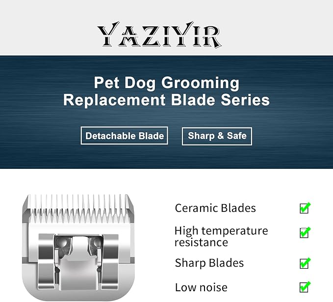3/4" HT Pet Dog Grooming Detachable Blades,Compatible with Andis,Oster A5,Wahl KM10 Clippers,Cut Length 3/4" (19mm)