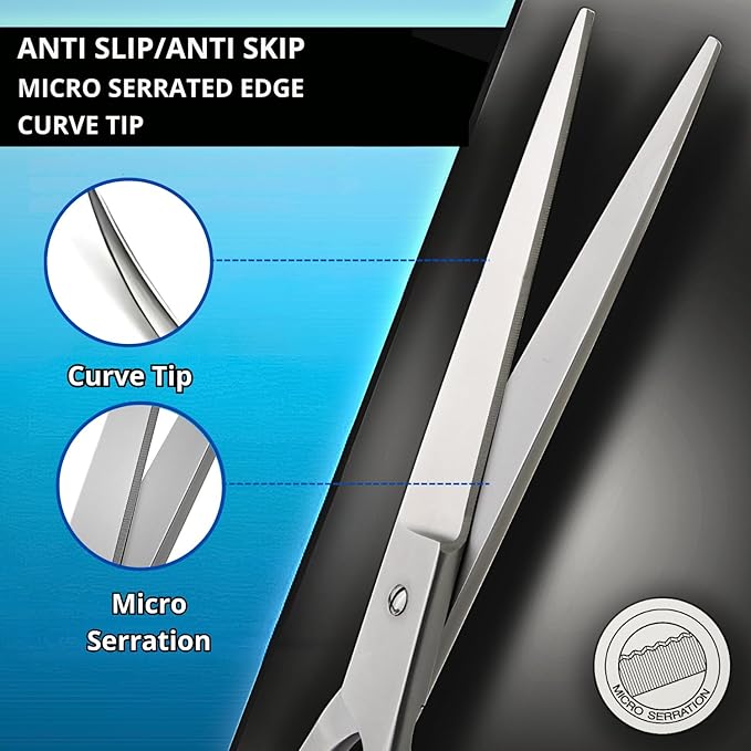 Curved Grooming Scissor for Dog Ergonomic Pet and Cats Trimming shear Long Sharp & Comfortable