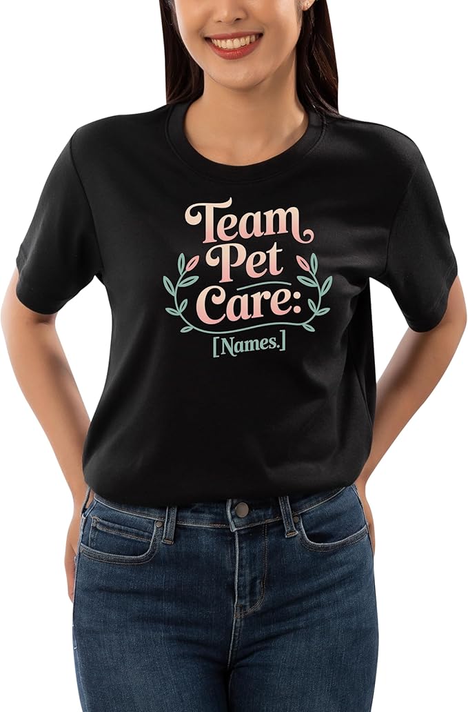 Classic Hobby Group T-Shirt with Name Interest Fun Trend Pet Care - Team Pet Care Black