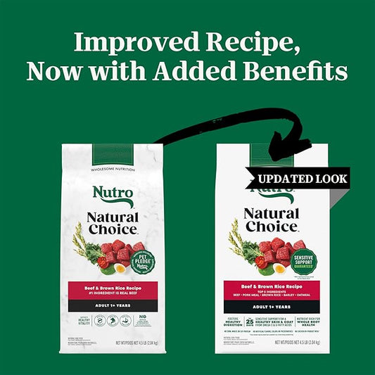 Nutro Natural Choice Beef & Brown Rice Adult Dry Dog Food Recipe, 4.5 lb. Bag