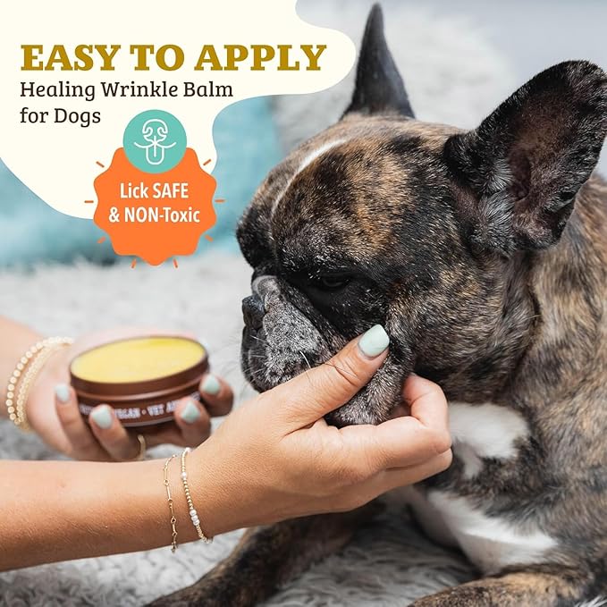 Natural Dog Company Wrinkle Balm Bundle, (1) 2 oz. Tin & (1) Travel Stick, Dog Dry Itchy Cream and Lotion, Moisturizes & Soothes Irritated Skin, Yeast Infection, Protects from Cracks & Wounds
