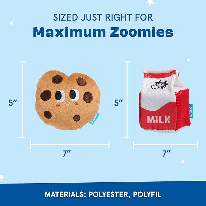 Barkbox Afterschool Snack Pack Dog Toy Bundle – Squeaky Dog Toys – Plush Dog Toys – Puppy and Pet Toys for Large Dogs