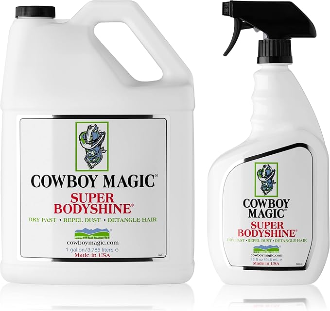 Cowboy Magic Super BodyShine Value Pack Detangler for Coat, Mane & Tail for Horses & Dogs, Mane and Tail Detangler Spray, Instant Detangling, Reduce Hair Breakage, Nourish Hair & Radiant Shine