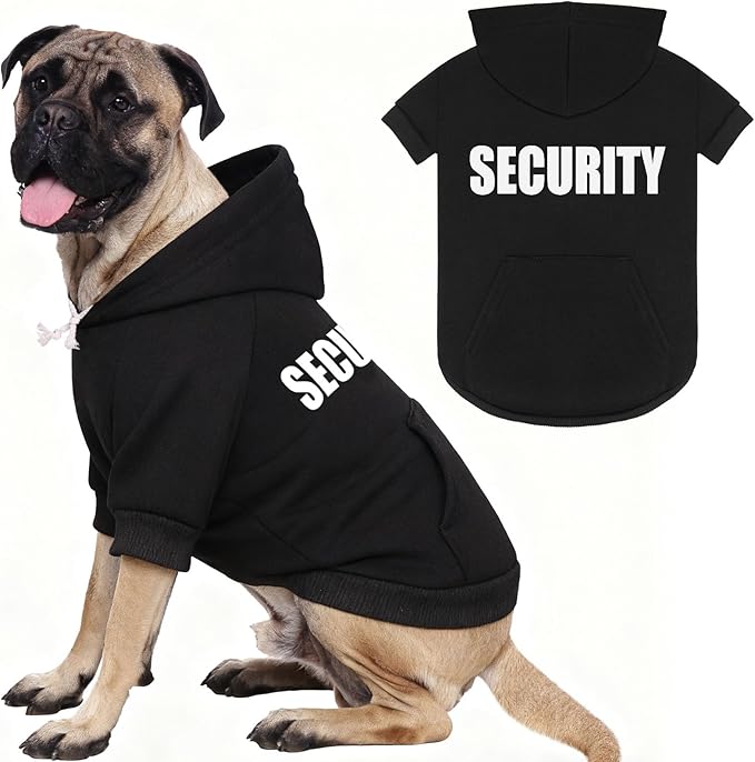 5XL Dog Sweaters for Large Dogs,Extra-Large Dog Hoodie,Security Warm Brushed Fleece Sweatshirt with Hood & Pocket,Leash Hole,Cozy Cold Weather Pet Clothes Sweater Hoodie for Large Dogs,5XL