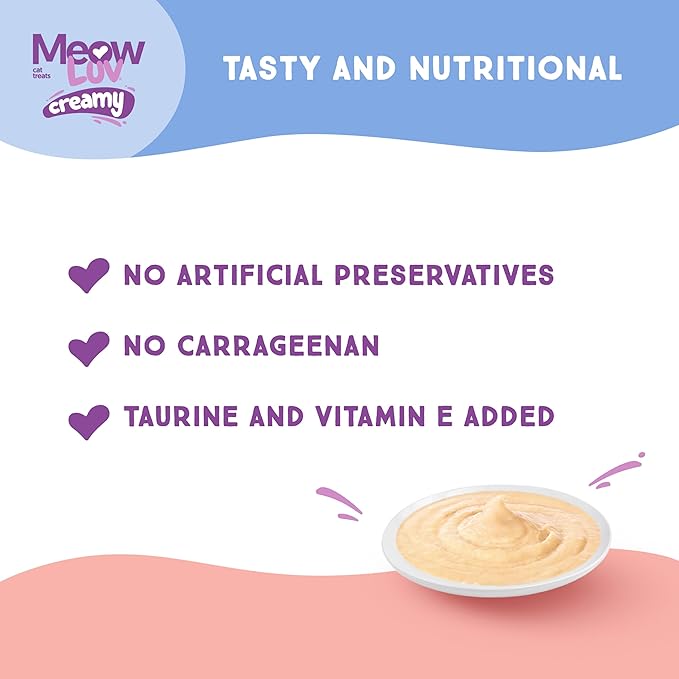 Ultra Chewy Meow Luv Salmon and Tuna Lickable Cat Treats - Delicious Squeezable Cat Treats - Carrageenan Free - No Artificial Preservatives - Irresistible Snack - 0.5 Ounce Tubes (Pack of 8)