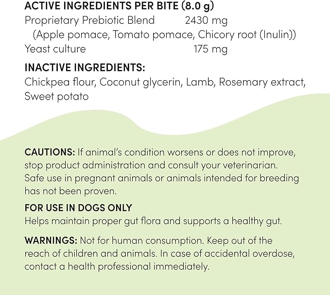 Crumps’ Naturals Gutsy-Balance Bites 10oz/284g, Dog Treats,Supplements (Pack of 2)