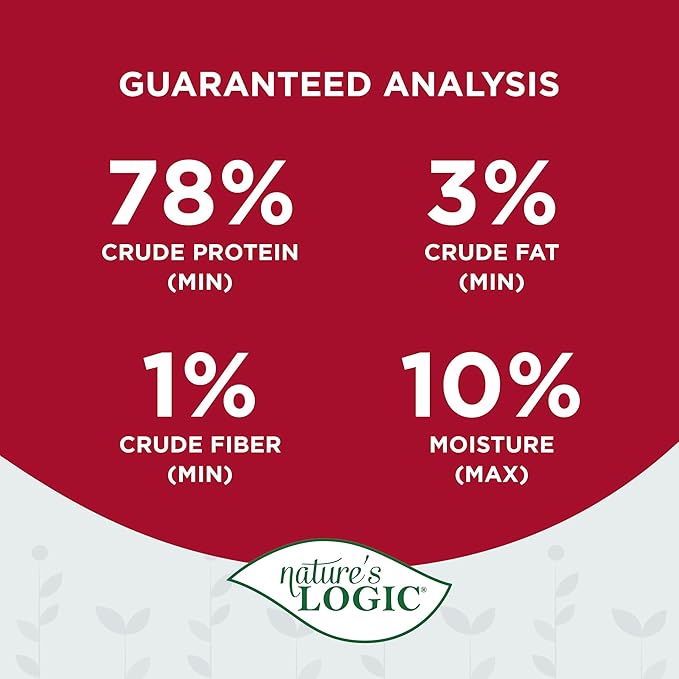 Nature's Logic Beef Lung treat Bites, 1lb, 1 Pack