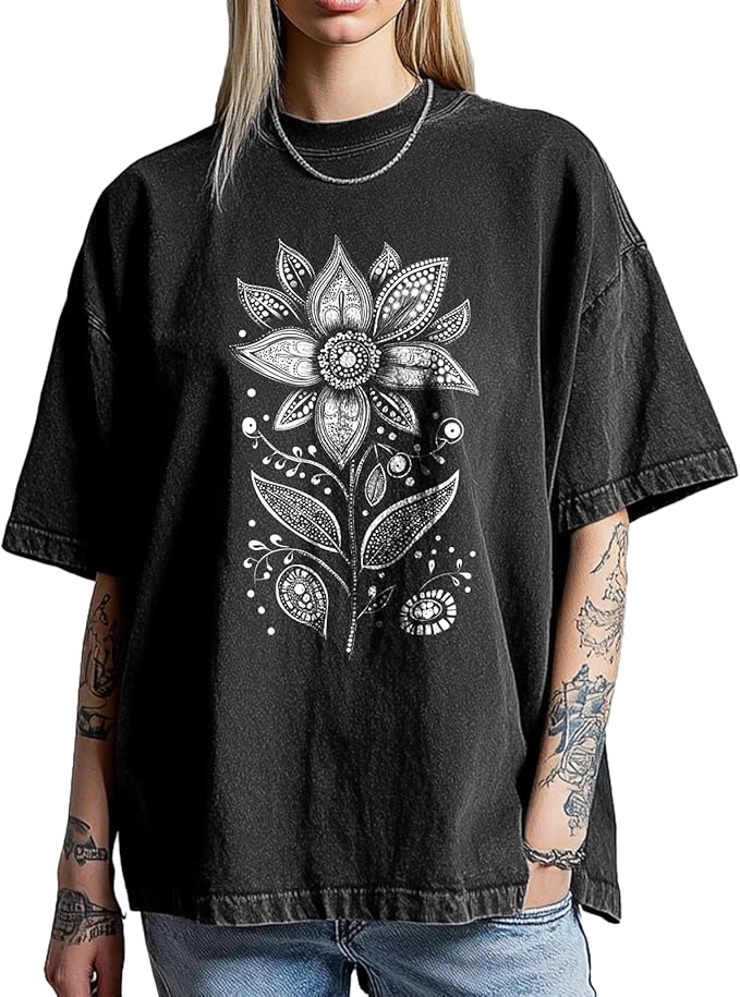 Womens Shirt Summer Graphic T-Shirt Plus Size Casual Loose Cotton Tops Girls Easter Shirt Short Sleeve Tees
