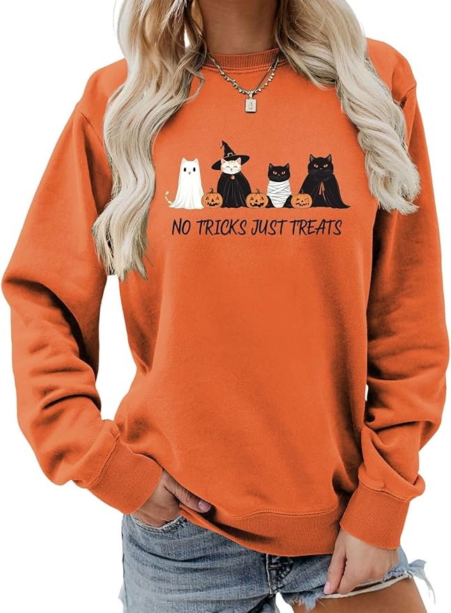 Womens Cat Print Hoodies Trendy Funny Cat Graphic Long Sleeve Sweatshirt Y2k Streetwear Hooded Pullover Tops