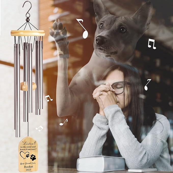 Pet Loss Gifts, Dodosky Pet Memorial Wind Chime, Pet Memorial Gifts for Dogs, Lost of Dog Sympathy Gift, Bereavement Gifts for Loss of Pet, Dog Memorial Gifts for Loss of Dog