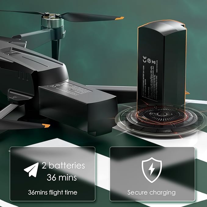 Advanced 2K HD Camera Drone with Brushless Motor for Adults CHUBORY A68 WiFi FPV Quadcopter 3D Flips, Auto Hover Headless Mode Trajectory Flight for Aerial Photography Enthusiasts
