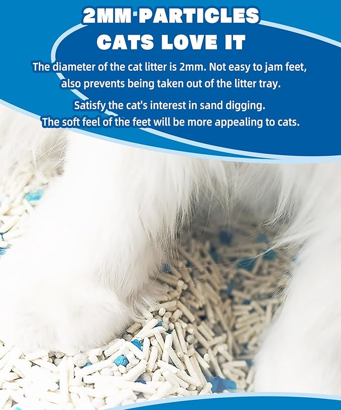 NIKORO Tofu Cat Litter,Strong Clumping Cat Litters,Odor Control and Unscented Ultra Absorbent Water Flushable Bentonite Tofu Cat Litter,Dust Free Scent Free,(5.29 lbs×1Bags)