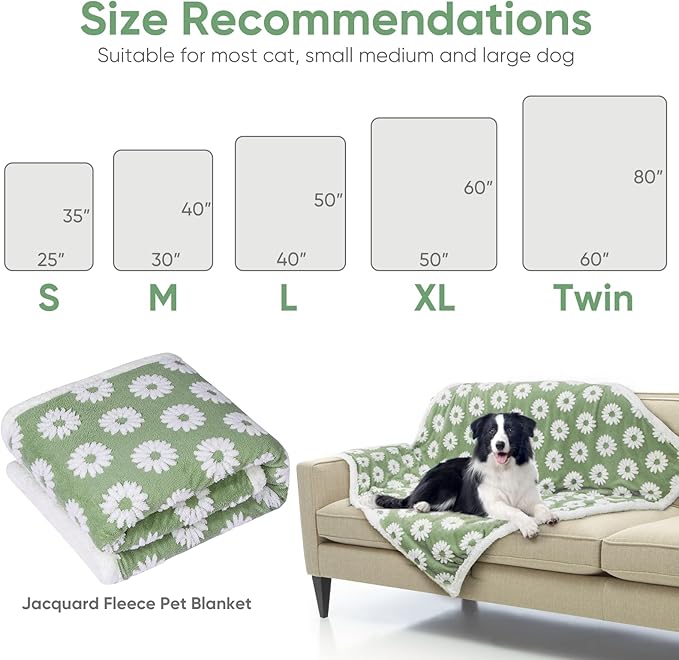 Dog Blanket for Small Medium Large Dogs Fleece Cat Blankets for Indoor Cats Washable Fluffy Pet Bed Blanket Furniture Sofa Couch Cover Protector