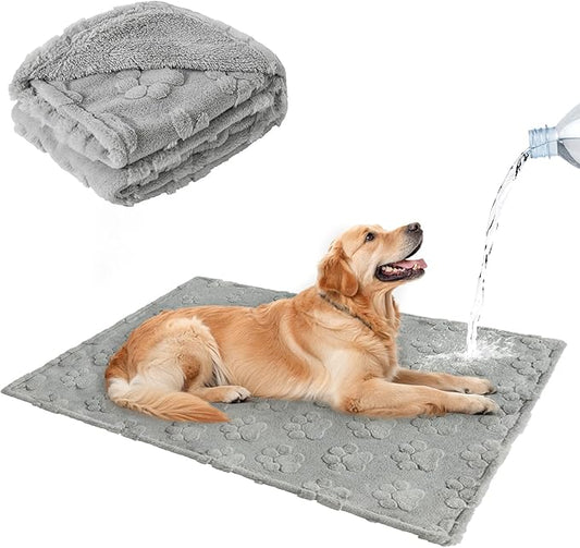 BEAUTYZOO Waterproof Dog Blankets for Large Dogs, Dog Blanket for Couch Sofa Bed, Super Soft Premium Coral Fleece Throw Cat Puppy Blanket, Reversible Furniture Protector, Washable Pet Blanket 40x60IN