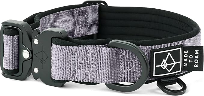 MADE TO ROAM Comfort Collar - Adjustable Nylon Dog Collar with Soft Comfortable Padding, Light Aviation Aluminum Metal Buckle for Small, Medium and Large Dogs (Montana Moonrise, Size 0)