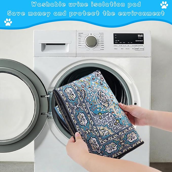 Washable Dog Pee Pads - 2 Pack. Reusable, Non-Slip. Pet Training Pad, Suitable for Puppy Playpens, Crates, Whelping Boxes, and Toilet Training（35.4"x23.6"）