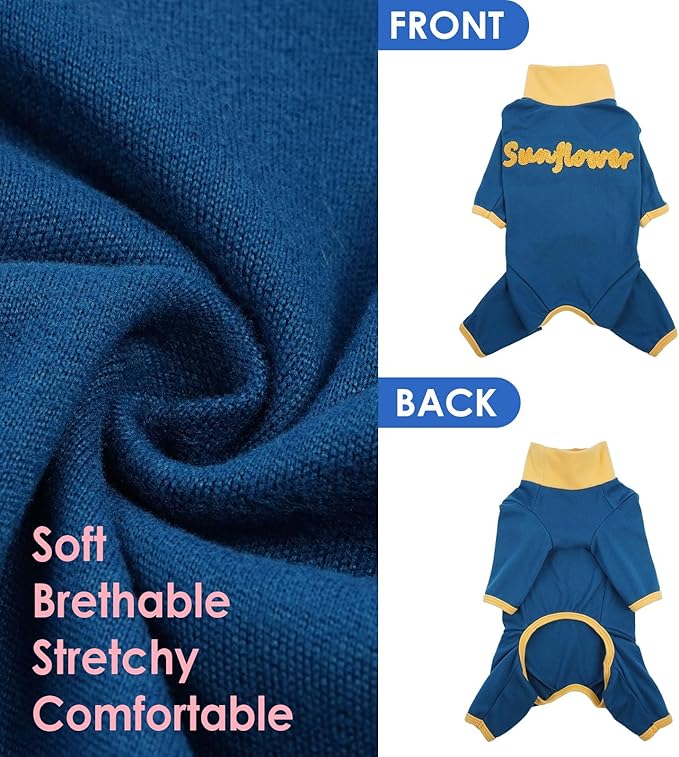Cat Onesie - Blue-XS, Cat Hair Sticky Clothes, Soft Long Sleeve Onesie to Reduce Shedding & Licking,Anti-Biting Pajamas for Kittens,Skin Disease,Comfortable for Sleep,Grooming