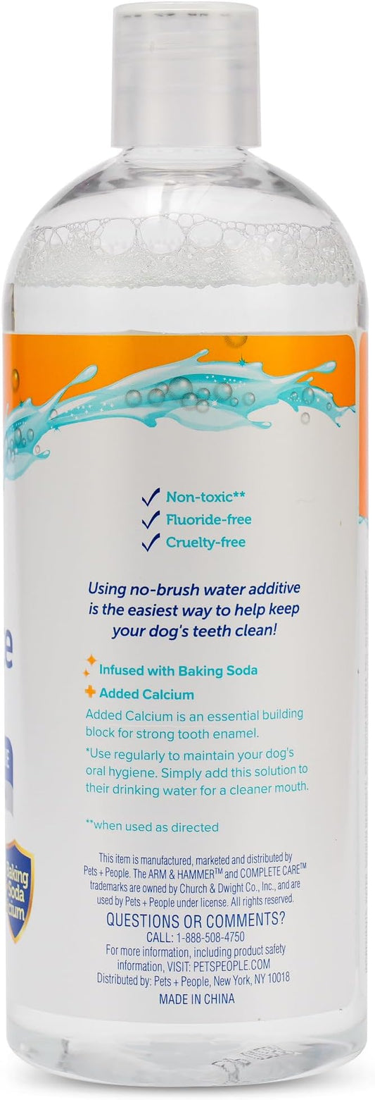 Arm & Hammer Complete Care Dental Water Additive for Dogs, Dog Breath Freshener, Dog Mouth Wash or Dental Rinse, Simply Add to Pet Drinking Water for Fresher Breath, 16 FL OZ - 3 Pack