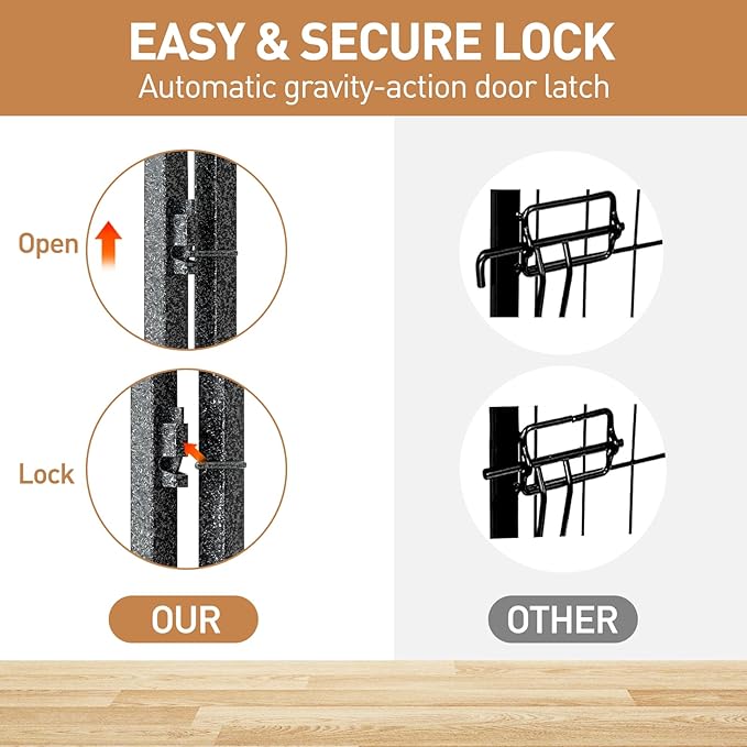 Metal Dog Playpen, 24 Inch Height 8 Panels, Ideal Dog Fence for Large/Medium/Small Dogs Indoor & Outdoor Bliss, Perfect Dog Pen for Camping, Yard, and RV | Black-Silver