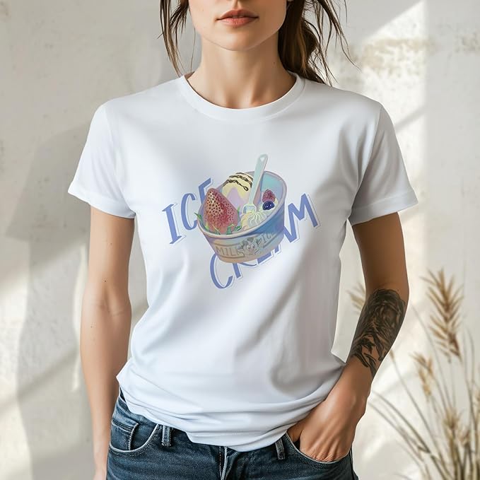 Womens Cotton Short Sleeve Graphic T-Shirts Round Neck Casual Tops for Trendy Fashion Graphic Print Tees