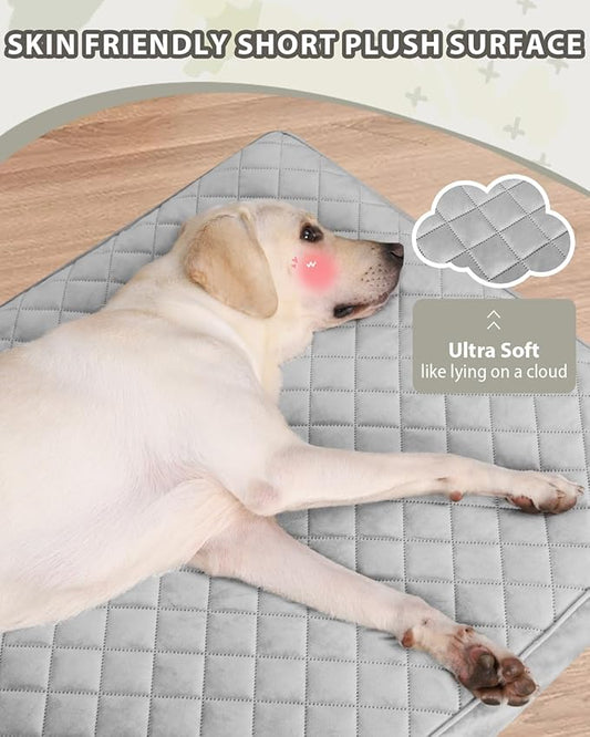 Jumbo Dog Bed for Extra Large Sized Dog Orthopedic Pet Bed with Removable Washable Cover and Non-Slip Bottom, 53x36 Inch, Light Gray