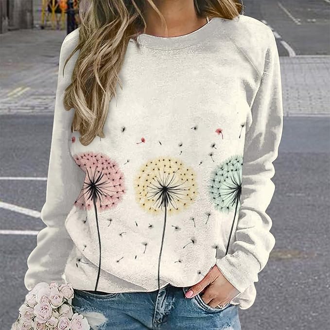 Womens Ugly Christmas Sweatshirt Funny Cat Dog Printed Xmas Pullover Shirts Crewneck Long Sleeve Graphic Hoodies