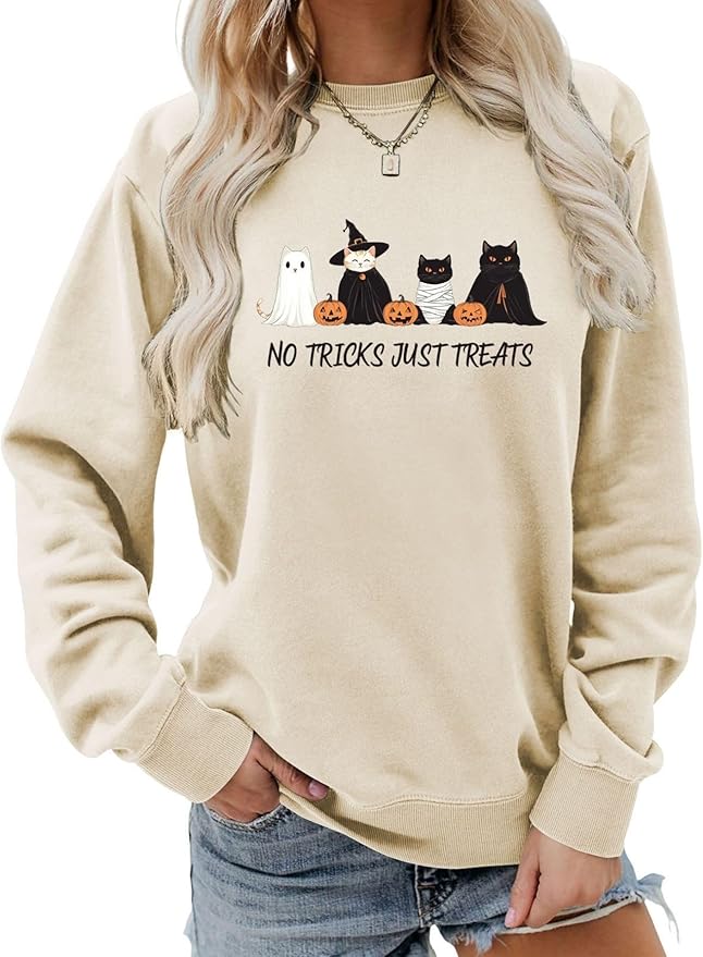 Womens Cat Print Hoodies Trendy Funny Cat Graphic Long Sleeve Sweatshirt Y2k Streetwear Hooded Pullover Tops