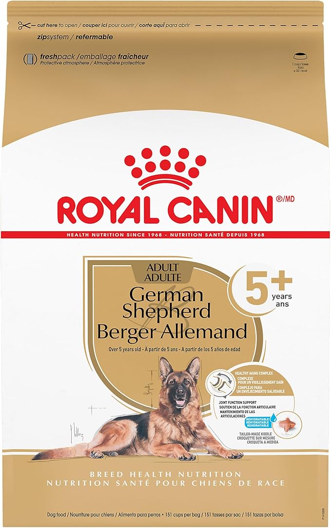 Royal Canin Breed Health Nutrition German Shepherd 5+ Mature Dry Dog Food, 28 lb Bag