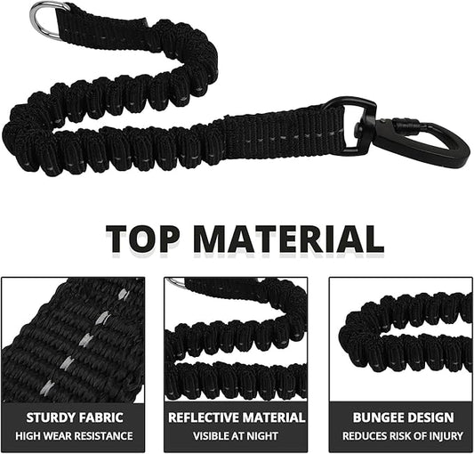 Long Dog Leash 60 FT: Heavy Duty Rope Leashes for Dogs Training with Swivel Lockable Hook Reflective Threads Bungee and Padded Handle - Dog Lead for Large Small Medium Dogs Outside Walking Hiking