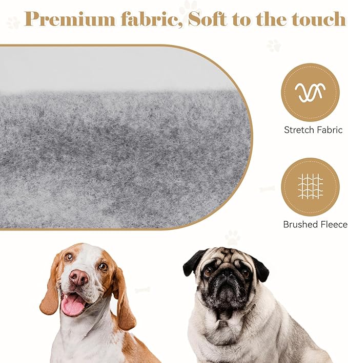 Solid Soft Brushed Fleece Dog Sweater & Hoodie with Pocket (Grey-S)