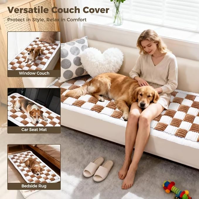 Couch Covers for Dogs, Washable Sofa Couch Cover for Pet, Couchs Covers for Cushion Sofa Pet Friendly, Non Slip Sofa Cover (27.6''*70.9''/60 x 180cm) Thickened Version