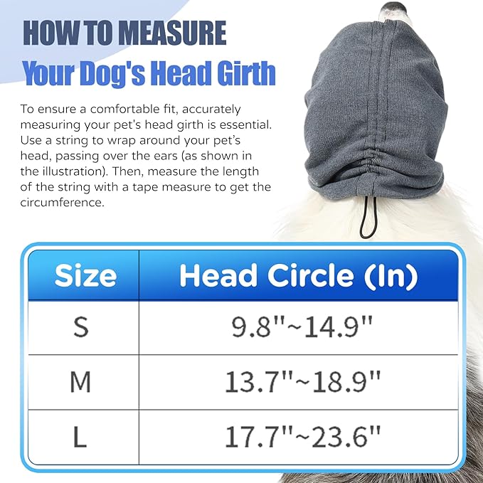 Dog Calming Hoodie, Reducing Noise Wrap, Dog Ear Muffs Noise Protection