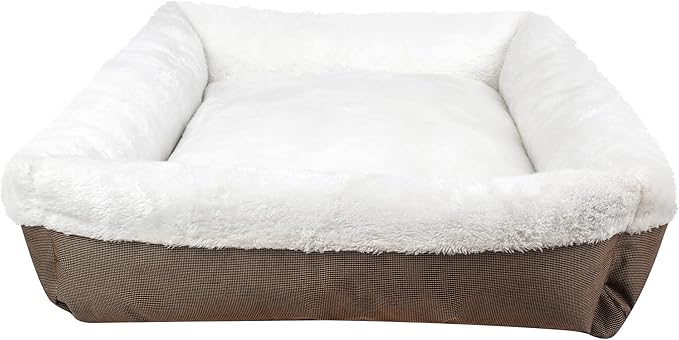 long rich Durable Two Tone Color Oxford pet Bed, Large, by Happycare Textiles