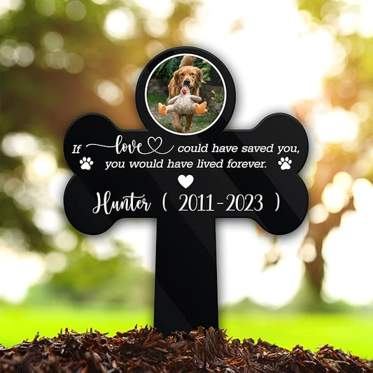 Personalized Grave Markers Memorial Pet Loss Sign Dog Cat Lover Ever Gift With Heartfelt Sentimental Quote For Someone Who Lost A Pet Collar Keepsake Picture Grave Marker In Loving Memory Gift