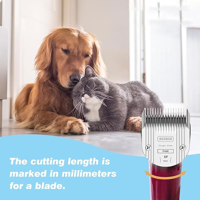 5F Pet Dog Standard Grooming Replacement Blade Compatible with Wahl 5 in 1 Arco,Bravura,Chromado,Creativa,Figura,Motion,Bellissima Clippers,1/8 inch (3mm) 2 Pack
