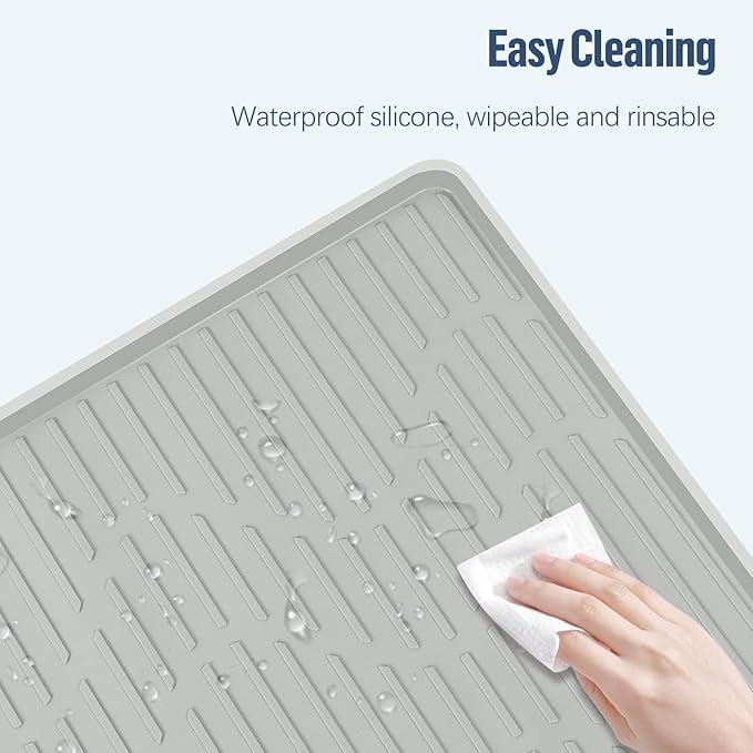 Bartuke Pee Pad Holder for Dogs, 40" x 28" Extra Large Silicone Pee Tray Mat High Edge, Leak-Proof, No Spill Pet Pad Holder for Puppy, Cat, Rabbit, Training Pads for Floor Protection, No Pee Pads