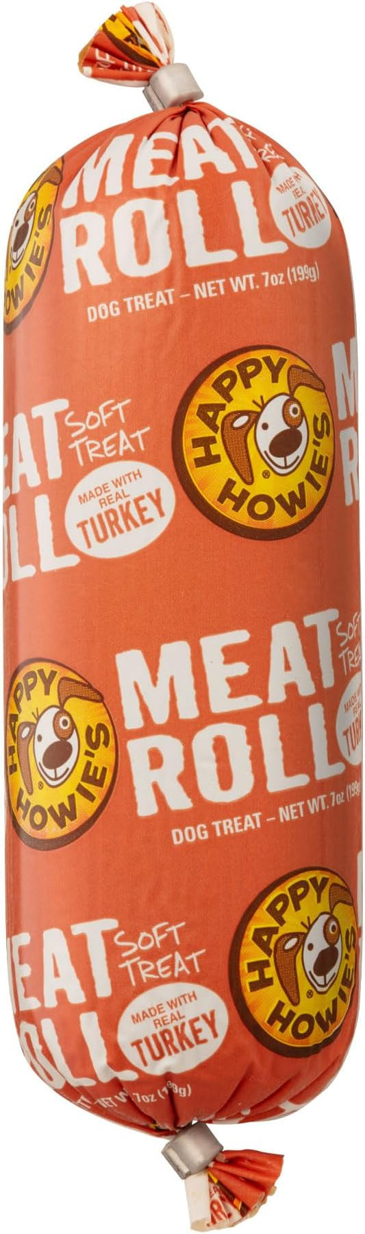 Happy Howie's Soft Meat Roll Treat - Soft Dog Food Rolls, High Protein, Natural Ingredients, for All Dogs, Made in USA - Turkey, 7 Oz (Pack of 1)