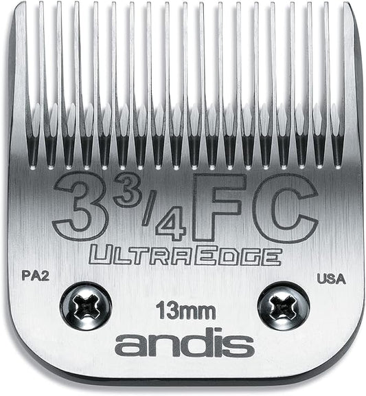 Andis Carbon-Infused Steel UltraEdge Dog Clipper Blade, Size-3-3/4 FC, 1/2-Inch Cut Length (64135)