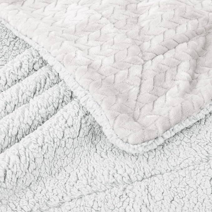 Fuzzy Blanket or Fluffy Blanket for Baby Girl or boy, Soft Warm Cozy Coral Fleece Toddler, Infant or Newborn Receiving Blanket for Crib, Stroller, Travel, Outdoor (40" x 48", MD-Milk)