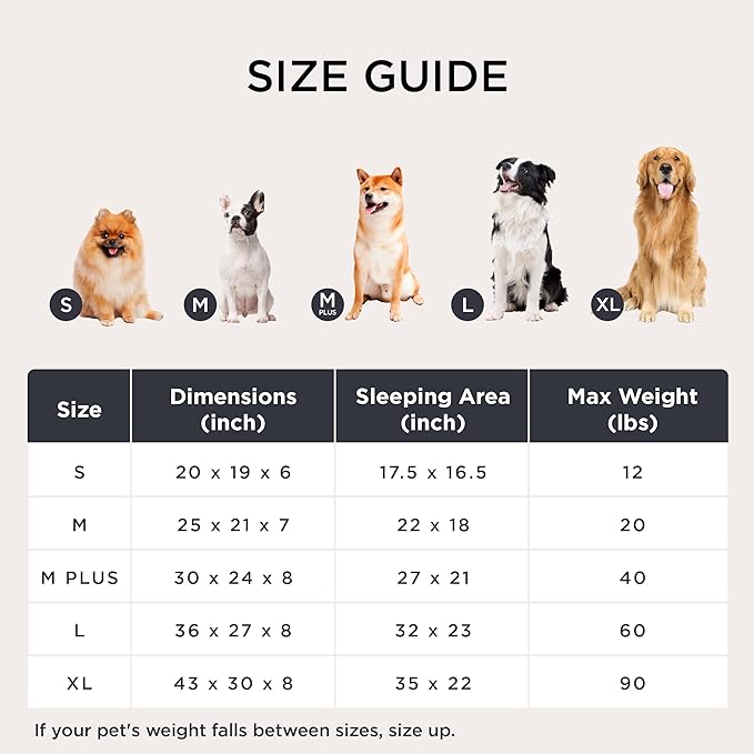 Bedsure Cute Dog Beds Large Sized Dog - Washable Furry Pet Beds, Rectangle Orthopedic Corduroy Fleece Puppy Beds with Removable Zipper Cover, 36x27x8 inches,Night Blue