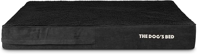 The Dog's Bed Replacement Outer Cover ONLY (Outer Cover ONLY - NO Bed, NO Waterproof Inner) for The Dog's Bed, Washable Plush Fabric, Extra Large 6 Inches (Black Plush)