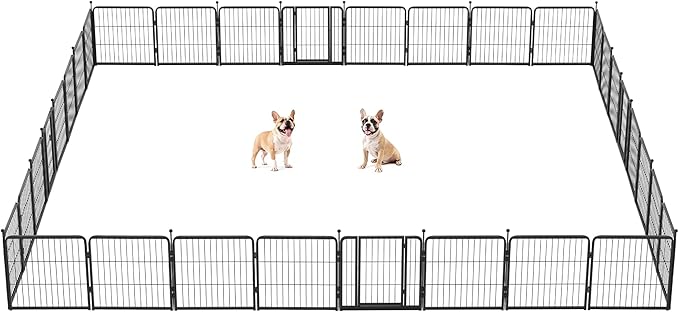 FXW Instant Unleashed Dog Playpen, Portable Pet Fence for Outdoor, RV Trips, and Camping, 24inch, 32 Panels for Puppy and Small Dogs│Patented