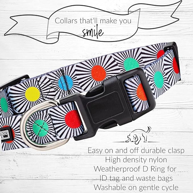 Lucky Love Dog - Adjustable Dog Collar with Easy Click Buckle for Small to Large Ones, Durable, & Comfortable for Male & Female Dogs, Pet Collar for Puppies & Adult Dogs - SOCO, Medium