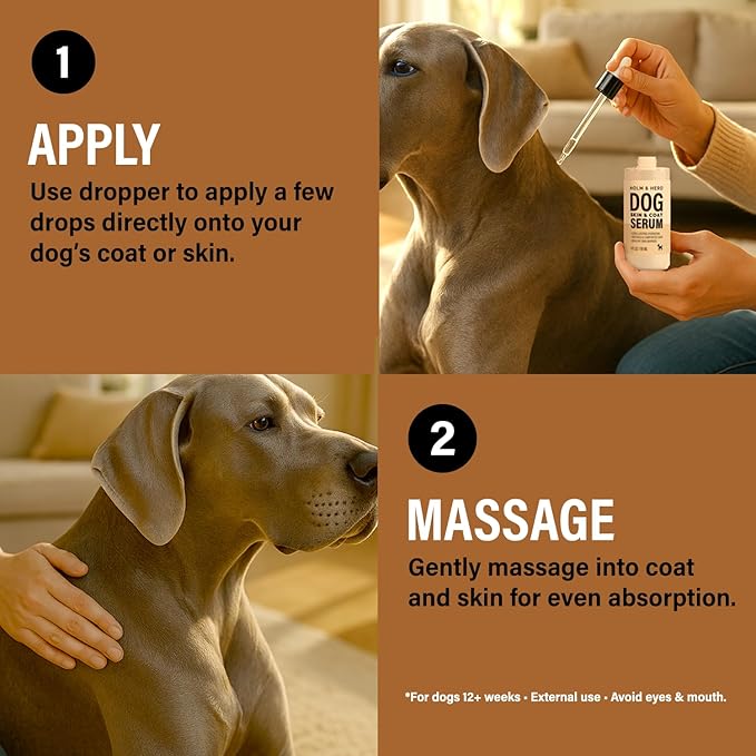 Dog Skin & Coat Lotion – Fragrance-Free Moisturizing Dog Treatment for Dry, Itchy Skin – Hydrating Skin & Coat Supplement for Pups – 4 fl oz