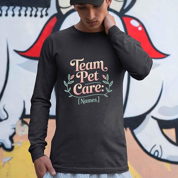 Classic Hobby Group T-Shirt with Name Interest Fun Trend Pet Care - Team Pet Care Black