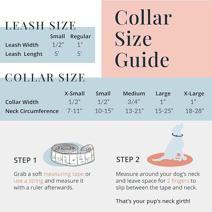 Lucky Love Dog - Adjustable Dog Collar with Easy Click Buckle for Small to Large Dogs, Durable, & Comfortable for Male & Female Dogs, Pet Collar for Puppies & Adult Ones - Nacho, Medium