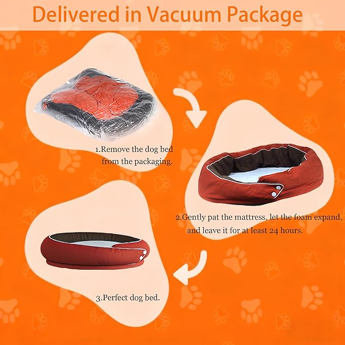 Round Orthopedic Dog Bed, Medium Pet Bed with Supportive Foam, Soft and Cozy Cushion for Anxiety Relief, Removable & Washable Cover, Comfortable Sofa-Style Bed for Dogs and Cats
