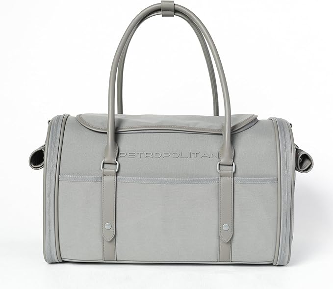 Soft-Sided Pet Carrier for Cats and Small Dogs – Stylish, Airline-Approved Travel Bag with Mesh Ventilation, Collapsible, Removable Pad and Safety Leash, Fits up to 16 lb