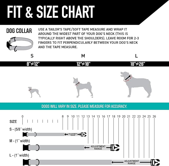 Wolfgang Heavy Duty, Adjustable Dog Collar with Quick Release Nylon Buckle for Walking & Training, ChevTech Print, Small
